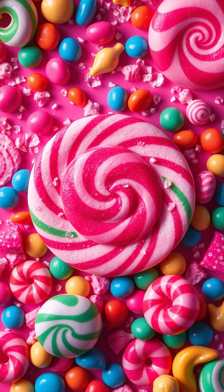 Free Mixed Candies Close Up iPhone Professional Background